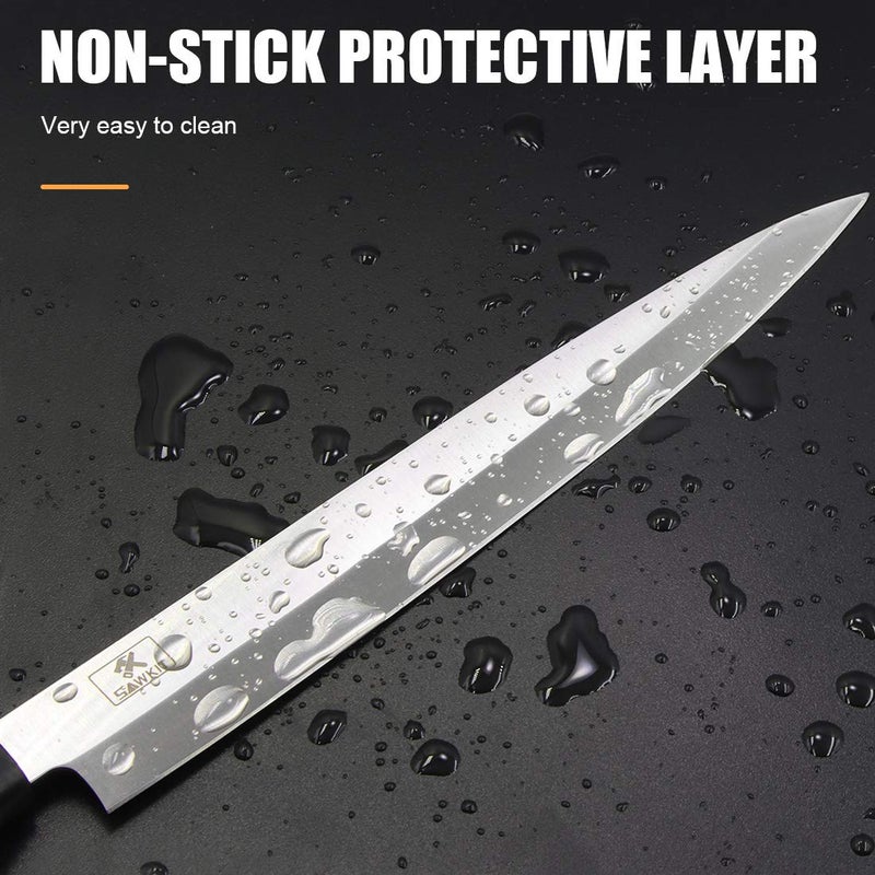 sawkit Sashimi Sushi Knife 7-9 Inch/Fish Perfect Boning Knives/Bread Chef's/For Cutting Sushi/Sashimi Fish Filleting Slicing/Very Sharp Stainless Steel Blade Meat and Peeling Multi-Purpose Kitchen - Image 2